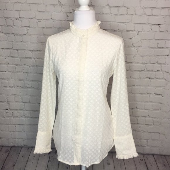 Banana Republic Tops - Banana Republic Sheer Blouse in Cream